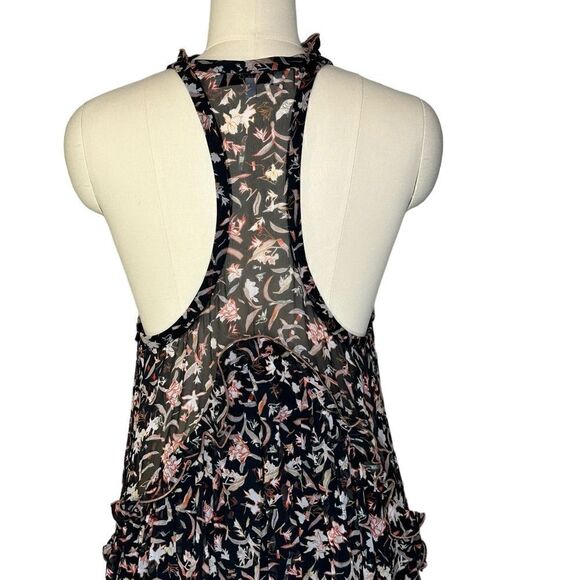 Iro Black Floral Baden Tiered Dress| Size M - Picture 8 of 10